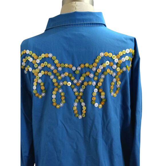 Bob Mackie Wearable Art Blue Womens Size Large - Picture 4 of 6